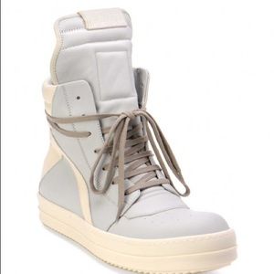 RICK OWENS Geobasket Oyster Milk Sneakers